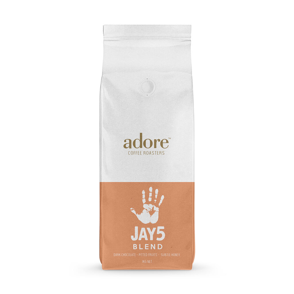 Image of 1kg bag Jay5 specialty coffee beans blend