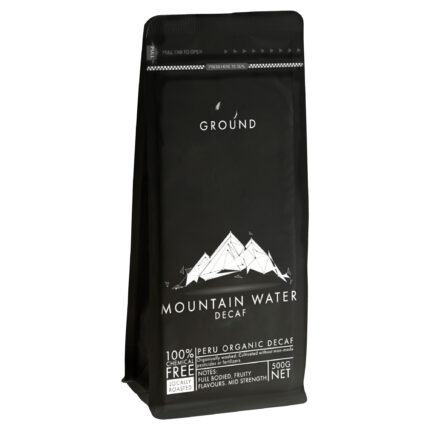 Image of 500g bag Mountain Water decaf specialty ground coffee