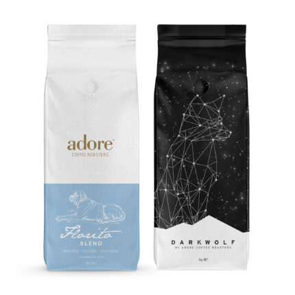 Dark Roast Pack, Florito and Darkwolf specialty coffee blends.